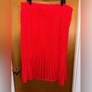 Croft & Barrow Red Polka Dot A-Line Skirt